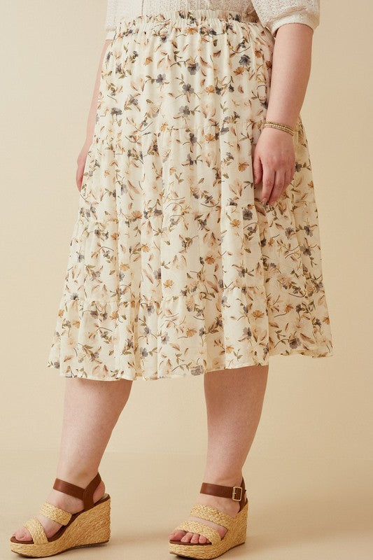 Mimi Floral Skirt・Curvy