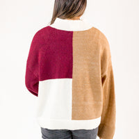 Autumn Color Blocked Sweater
